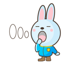water blue Rabbit (by shozEE) sticker #5785835