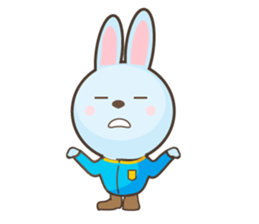 water blue Rabbit (by shozEE) sticker #5785836