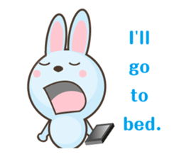 water blue Rabbit (by shozEE) sticker #5785838