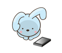 water blue Rabbit (by shozEE) sticker #5785839