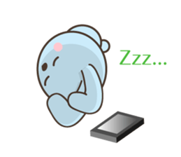 water blue Rabbit (by shozEE) sticker #5785840