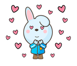 water blue Rabbit (by shozEE) sticker #5785843