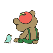 A bear and bird sticker #5786447