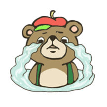 A bear and bird sticker #5786467