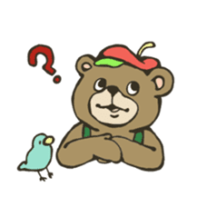 A bear and bird sticker #5786475