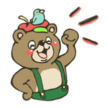 A bear and bird sticker #5786482