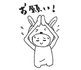Usao-kun (a part rabbit, part man) sticker #5786766