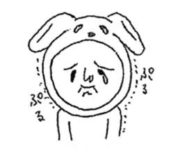 Usao-kun (a part rabbit, part man) sticker #5786767