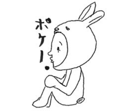 Usao-kun (a part rabbit, part man) sticker #5786772