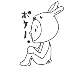 Usao-kun (a part rabbit, part man) sticker #5786772