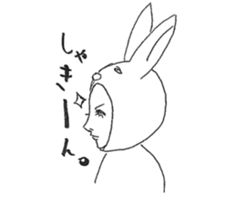 Usao-kun (a part rabbit, part man) sticker #5786773