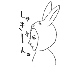 Usao-kun (a part rabbit, part man) sticker #5786773