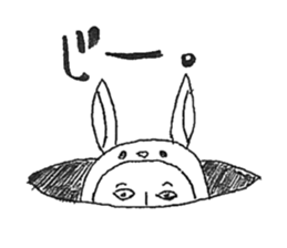 Usao-kun (a part rabbit, part man) sticker #5786776