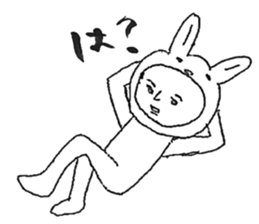 Usao-kun (a part rabbit, part man) sticker #5786779