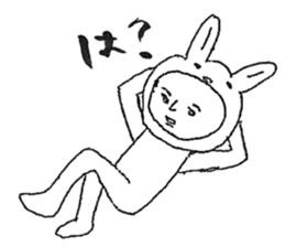 Usao-kun (a part rabbit, part man) sticker #5786779