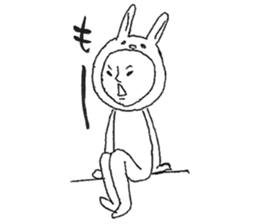 Usao-kun (a part rabbit, part man) sticker #5786789