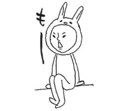 Usao-kun (a part rabbit, part man) sticker #5786789