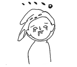 Usao-kun (a part rabbit, part man) sticker #5786791