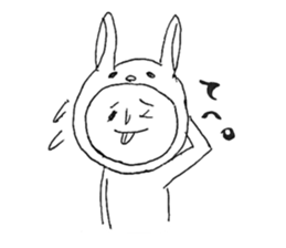 Usao-kun (a part rabbit, part man) sticker #5786792