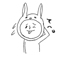 Usao-kun (a part rabbit, part man) sticker #5786792