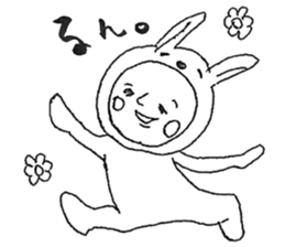 Usao-kun (a part rabbit, part man) sticker #5786794