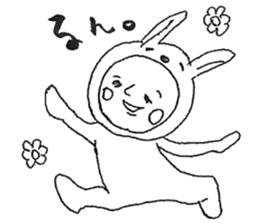 Usao-kun (a part rabbit, part man) sticker #5786794