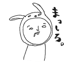 Usao-kun (a part rabbit, part man) sticker #5786796