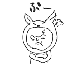 Usao-kun (a part rabbit, part man) sticker #5786798