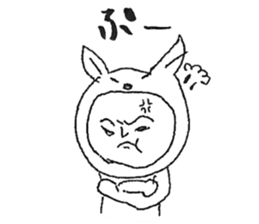 Usao-kun (a part rabbit, part man) sticker #5786798
