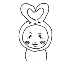 Usao-kun (a part rabbit, part man) sticker #5786799