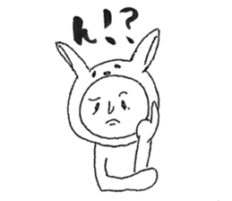 Usao-kun (a part rabbit, part man) sticker #5786800
