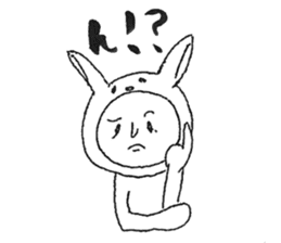 Usao-kun (a part rabbit, part man) sticker #5786800