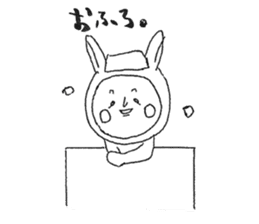 Usao-kun (a part rabbit, part man) sticker #5786801
