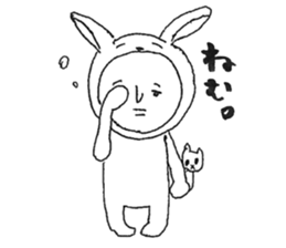 Usao-kun (a part rabbit, part man) sticker #5786802