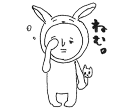 Usao-kun (a part rabbit, part man) sticker #5786802