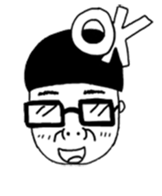 Spectacled guy counterattack sticker #5788168