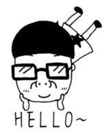 Spectacled guy counterattack sticker #5788180