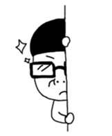 Spectacled guy counterattack sticker #5788187