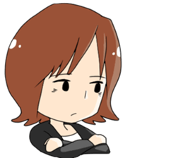 Grumpy woman sticker #5789365