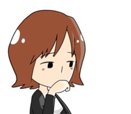 Grumpy woman sticker #5789366