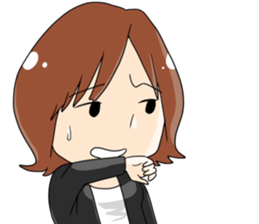 Grumpy woman sticker #5789367