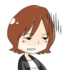 Grumpy woman sticker #5789370