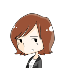 Grumpy woman sticker #5789371