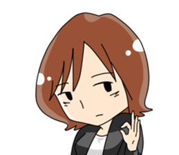 Grumpy woman sticker #5789373