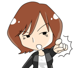 Grumpy woman sticker #5789377