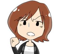 Grumpy woman sticker #5789379