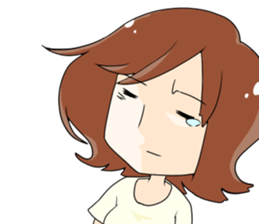 Grumpy woman sticker #5789384