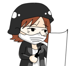 Grumpy woman sticker #5789385