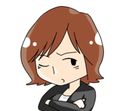 Grumpy woman sticker #5789386