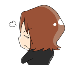 Grumpy woman sticker #5789387